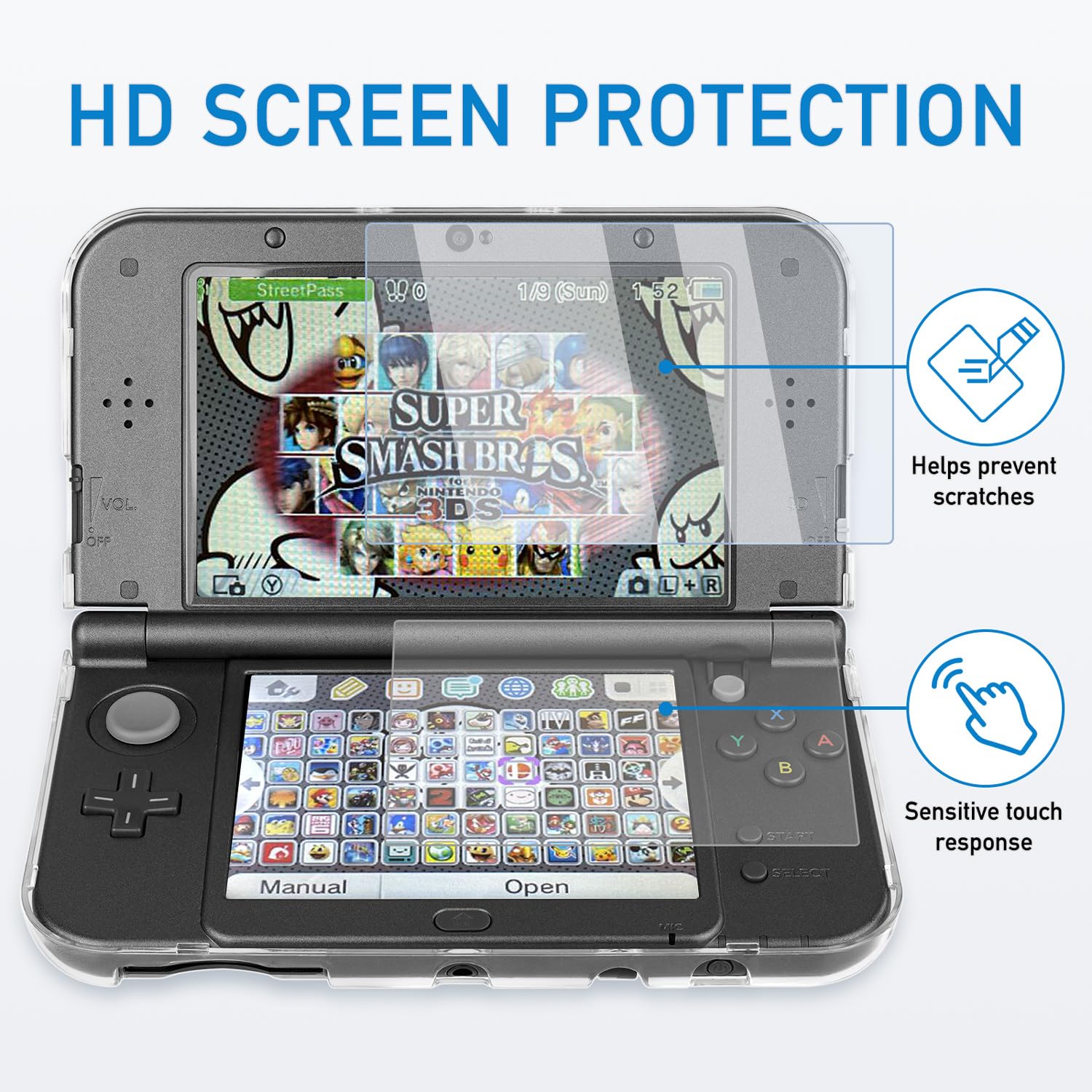 Amazon.com: 3-in-1 Accessories Kit for Nintendo New 3DS XL/LL
